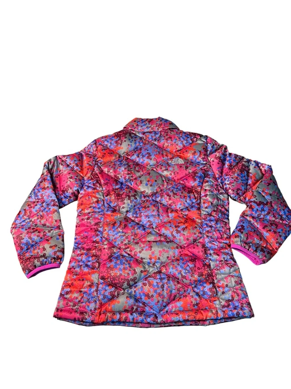 The North Face Bright Pink Girls' Quilted Puffer Ski Jacket Size 14-16